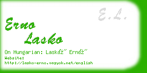 erno lasko business card